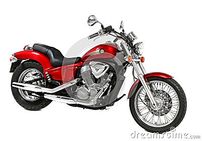 Red motorcycle Stock Photo