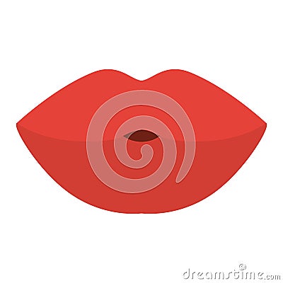 Red mouth lips Vector Illustration