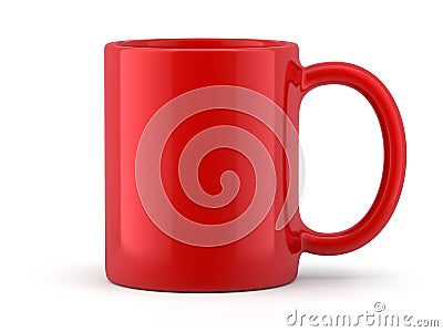 Red Mug Isolated Stock Photo