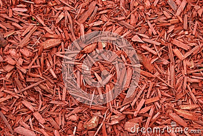 Red Mulch Stock Photo