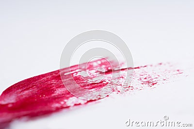 Red Nail Polish Paint Smear Stock Photo