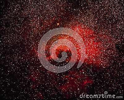 Red Nebula Stock Photo