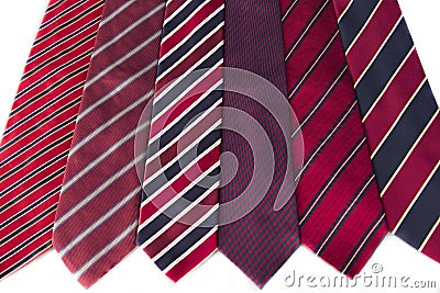 Red Neck Ties Stock Photo