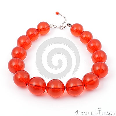 Red necklace Stock Photo