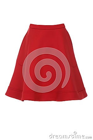 Red neoprene skirt isolated on white background Stock Photo