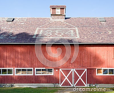Red New England Barn - 1854 Stock Photo