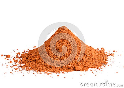 Red ochre pigment pile Stock Photo