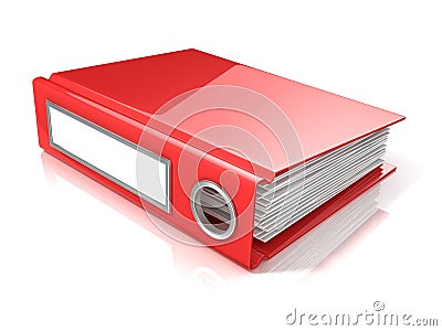 Red office folder Cartoon Illustration