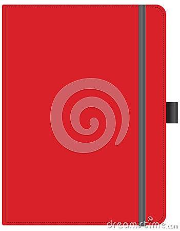 Red office note pad Vector Illustration