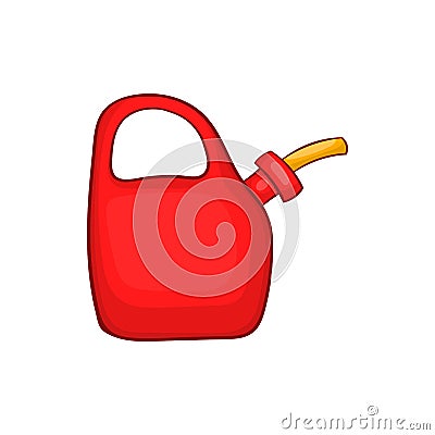 Red oiler icon, cartoon style Vector Illustration