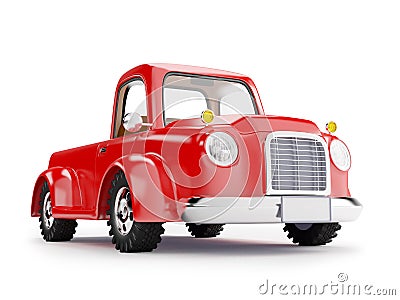 Red old truck Stock Photo
