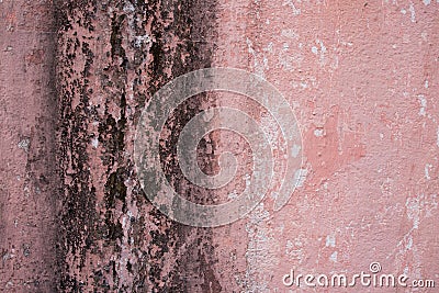 Red old vintage aged cement street rusty grunge Stock Photo