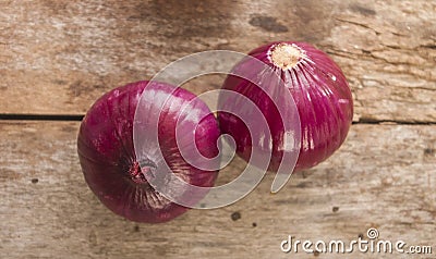 Red onion wood Stock Photo