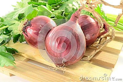 Red onions Stock Photo