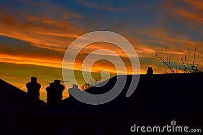 A beautiful and spectacular sunrise sky Stock Photo