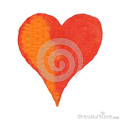 Red and orange heart Stock Photo