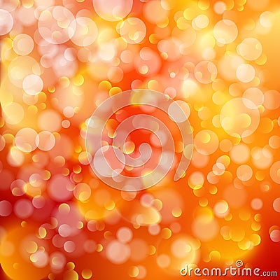 Red and orange holiday bokeh. EPS 10 Vector Illustration