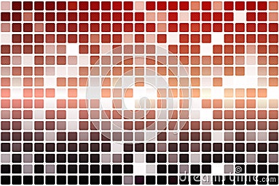 Red orange purple occasional opacity mosaic over white Vector Illustration