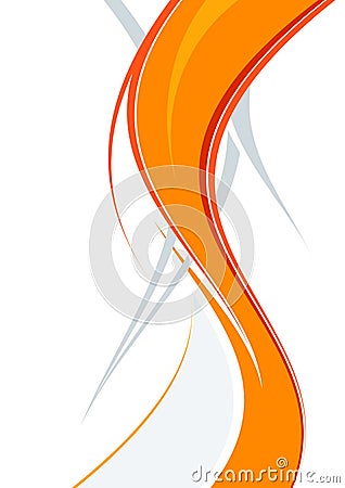 Red and orange swoosh Vector Illustration