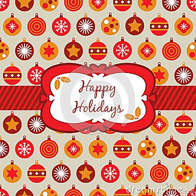 Red orange and yellow christmas wrapping Vector Illustration
