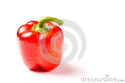 Red organic snack pepper, healthy fresh bellpepper Stock Photo