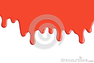 Red paint drip Stock Photo