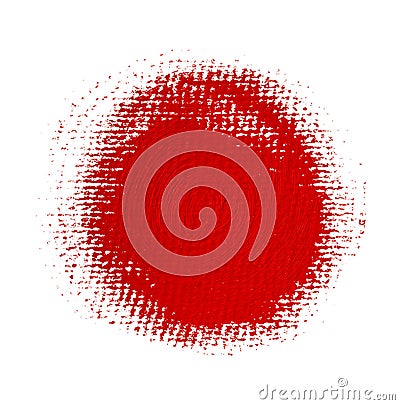 Red paint grunge circle. Vector illustration Vector Illustration