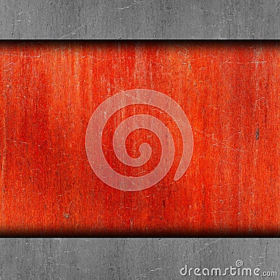 Red, paint, rusty old iron wall grunge abstract Stock Photo