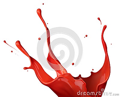Red paint splash Stock Photo