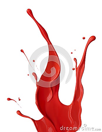 Red paint splash Stock Photo