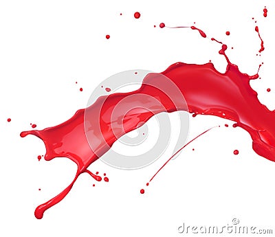 Red paint splash Stock Photo