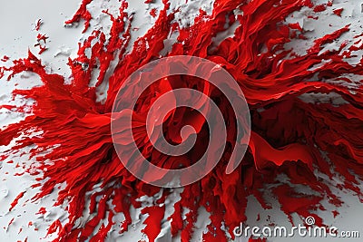 Red paint splash, isolated on white background. collection of red paint splash isolated on a white background Stock Photo