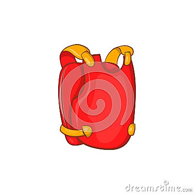 Red paintball vest icon, cartoon style Vector Illustration