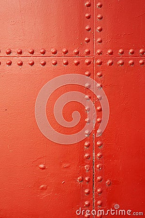 Red painted metal Stock Photo