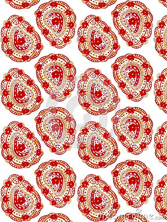 red paisley pattern Stock Photo