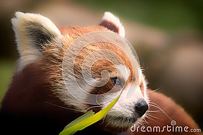 Red Panda. Soft feel nature image of gentle lovable animal with Stock Photo