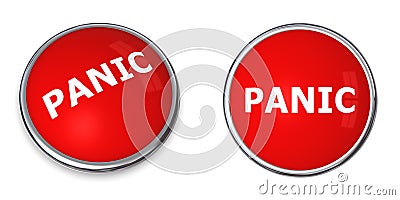 Red Panic Button Stock Photo