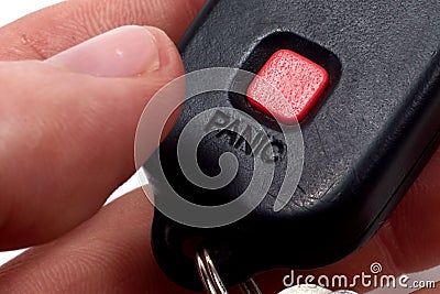 Red Panic button Stock Photo