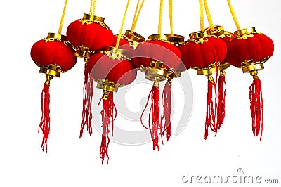 Red Paper Chinese Lantern Stock Photo