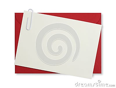 Red paper envelope Stock Photo