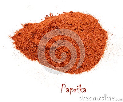 Red paprika on a white background isolated. Stock Photo