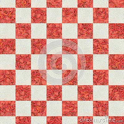 A Red pattern of colored abstract geometric shapes and grid Stock Photo