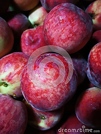 Red peaches Stock Photo