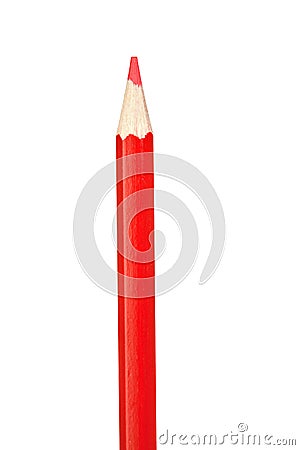 Red pencil vertically Stock Photo