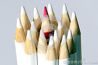 Red Pencil Stock Photo