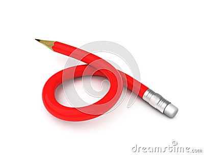 Red pensil Stock Photo