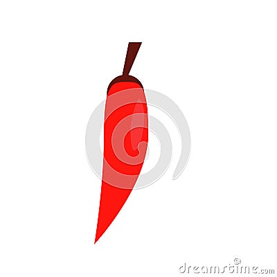 Red pepper chilli flat Stock Photo