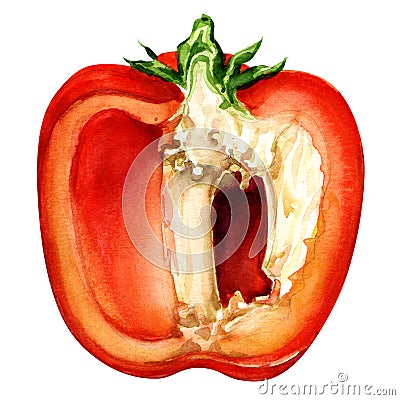 Red pepper isolated on white background Stock Photo