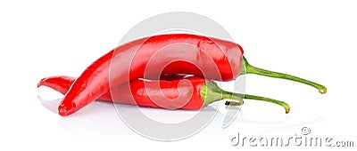 Red peppers, chilli isolated on white background Stock Photo