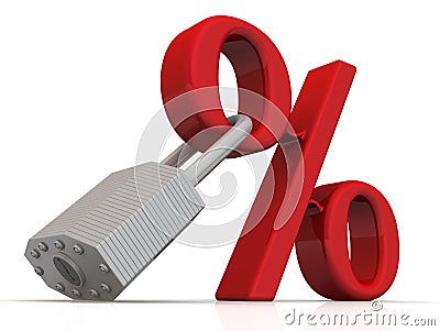 Fixed interest rate Stock Photo